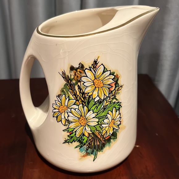 Wade pdm Liquor Pitcher with ice lip daisies & wheat? decal over Beefeater logo - Picture 2 of 9